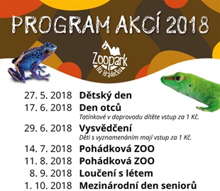 Zoopark Na Hrádečku - program 2018